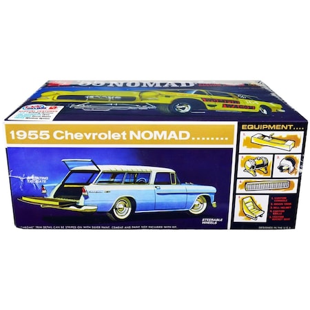 Amt 1297 1 - 25 Scale Trophy Series 3-in-1 Skill 2 Car Model Kit for 1955 Chevrolet Nomad AMT1297